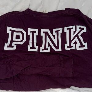 Pink Logo Purple Long sleeve shirt. Size L